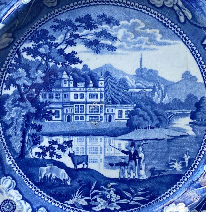 Early 19th Century Georgian Staffordshire Pearlware Scenic Plate