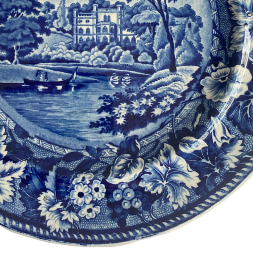 Early 1800&#39;s Staffordshire Historical Blue and White Plate