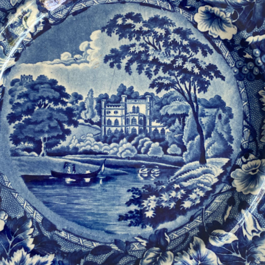 Early 1800's Staffordshire Historical Blue and White Plate