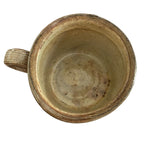 Antique South of France confit pot with warm greige glaze inside view