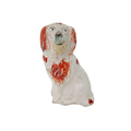 Early Antique Estate Staffordshire Spaniel Dog with Basket
