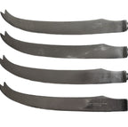 Antique Abram French Co. Boston celluloid knives (set of 4). Ornate French Ivory handles. Vintage flatware for cheese, bread, or dinner table elegance.
