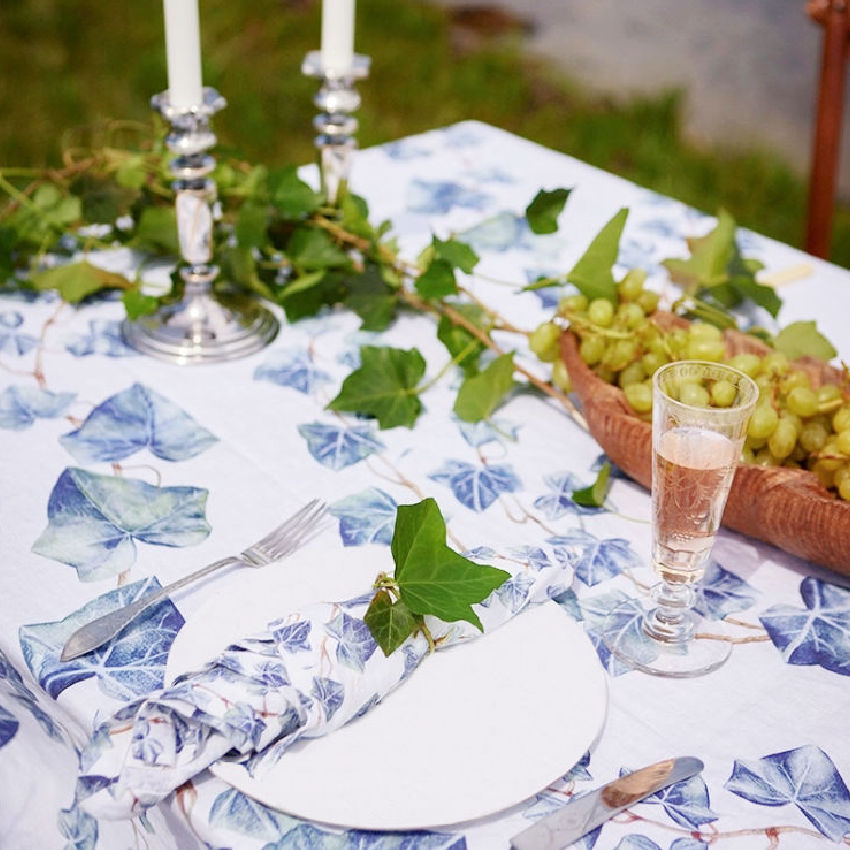 European organic linen ivy napkins