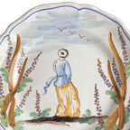 Exceptional French Hand Painted Faience Plate