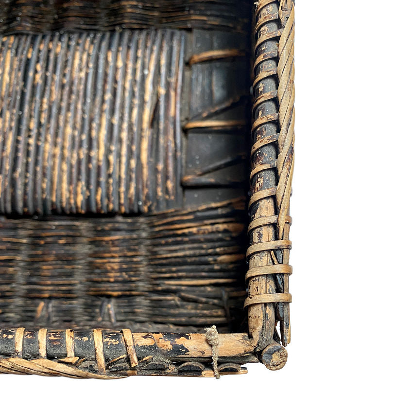 Exceptional 19th Century Antique Shallow Handwoven Basket