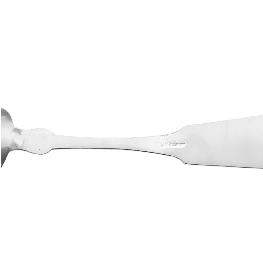 19th Century Early Silver Dessert Table Spoons Fiddle Pattern Set of 5