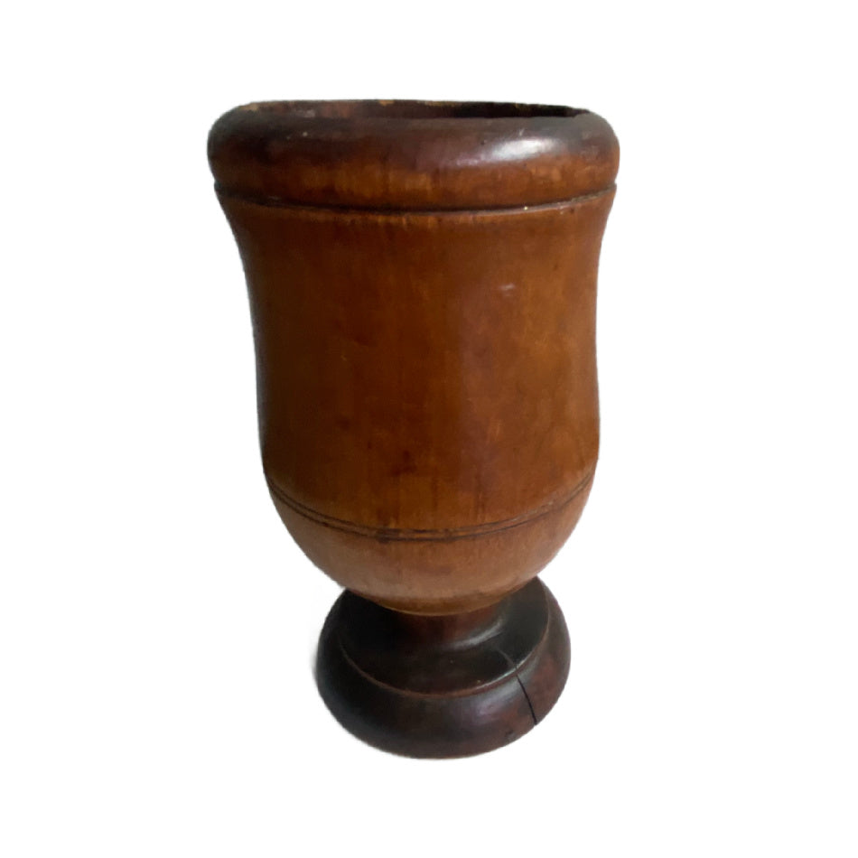 Antique hand turned wood apothecary