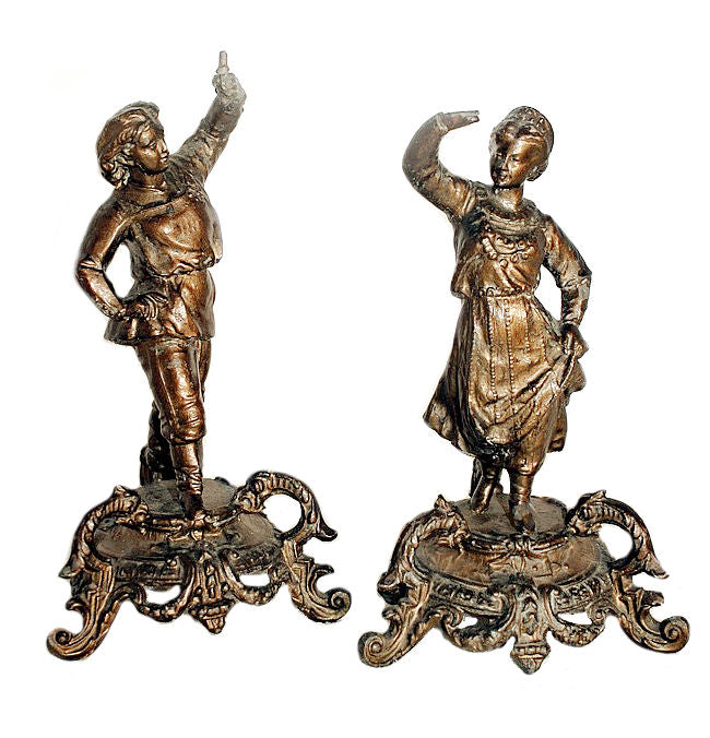 Antique French Bronzed Courting Couple