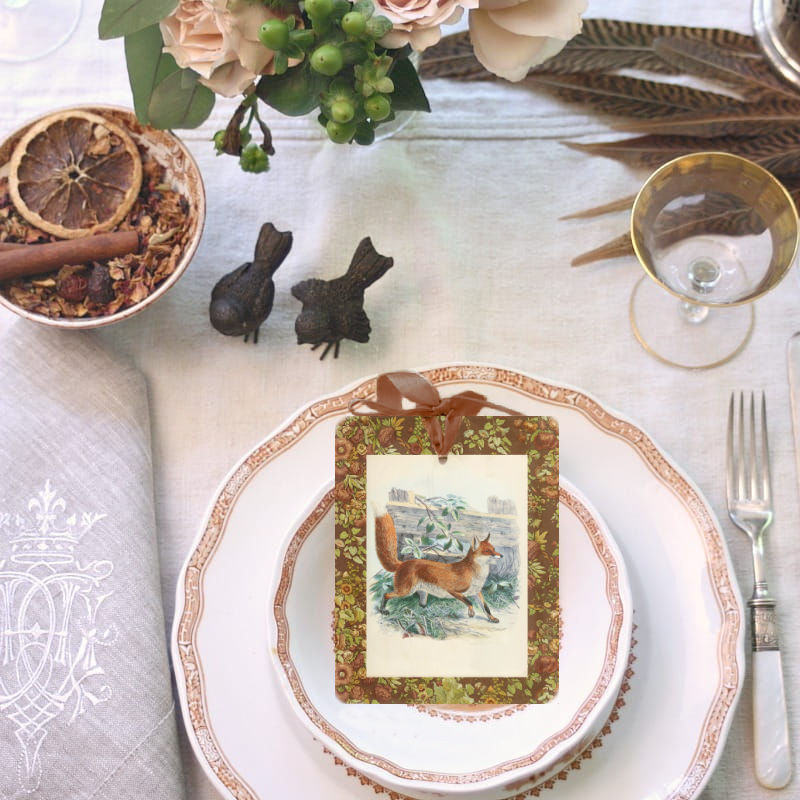 French Country Fox Luxury Gift Tags