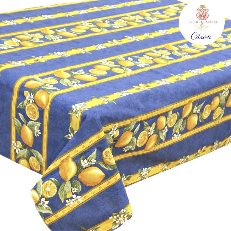 French table cloth blue and yellow