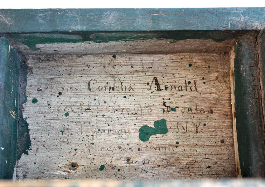 New York antique painted stool