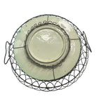 French Gien style majolica fruit basket antique bottom
