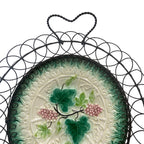 rustic French provincial majolica centerpiece basket