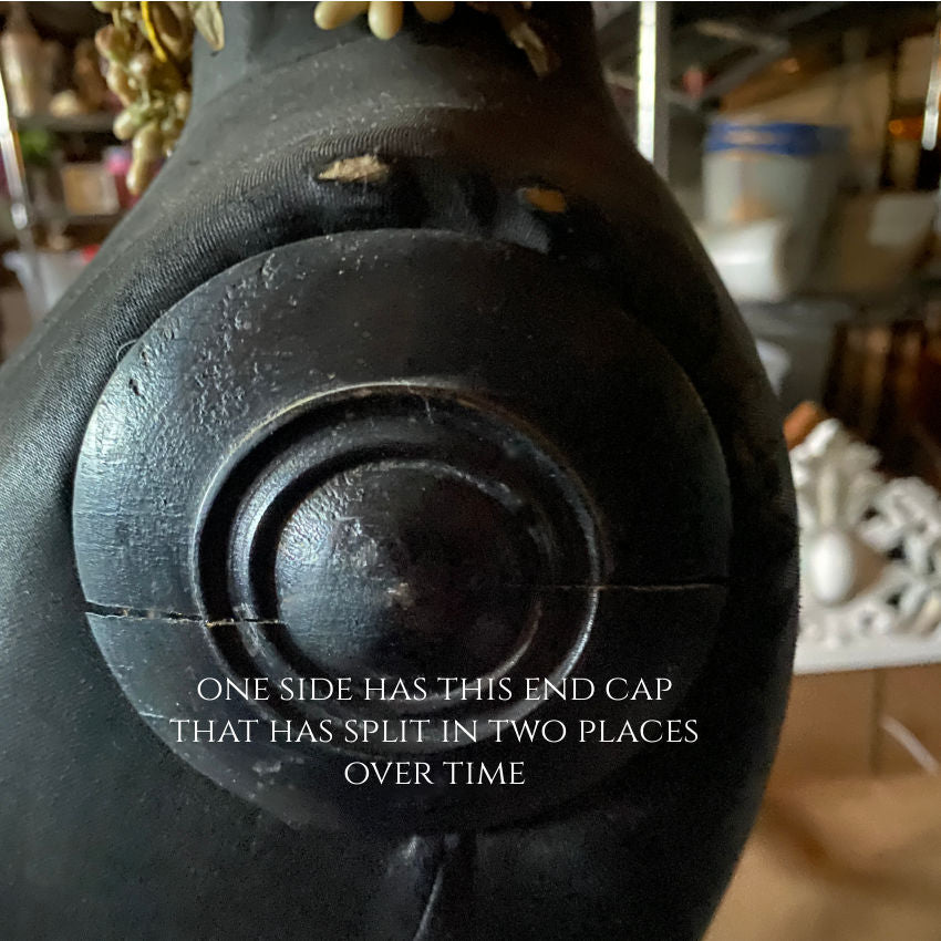 19th Century Antique French Wasp Waist Black Mannequin