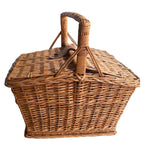 Antique French market basket with lids