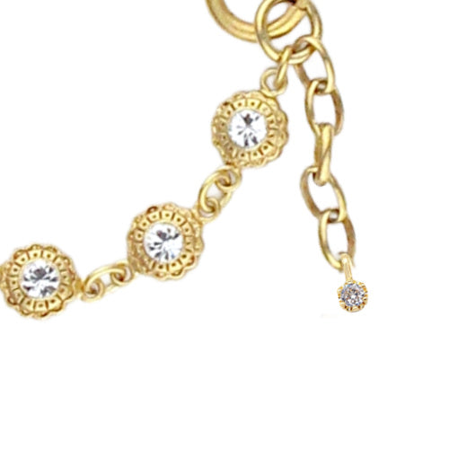 French Floral Crystal Bracelet – Parisian Artisan Design