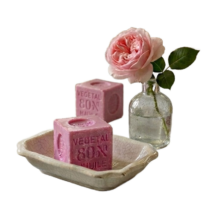 French Savon de Marseille vineyard soap cubes set of two