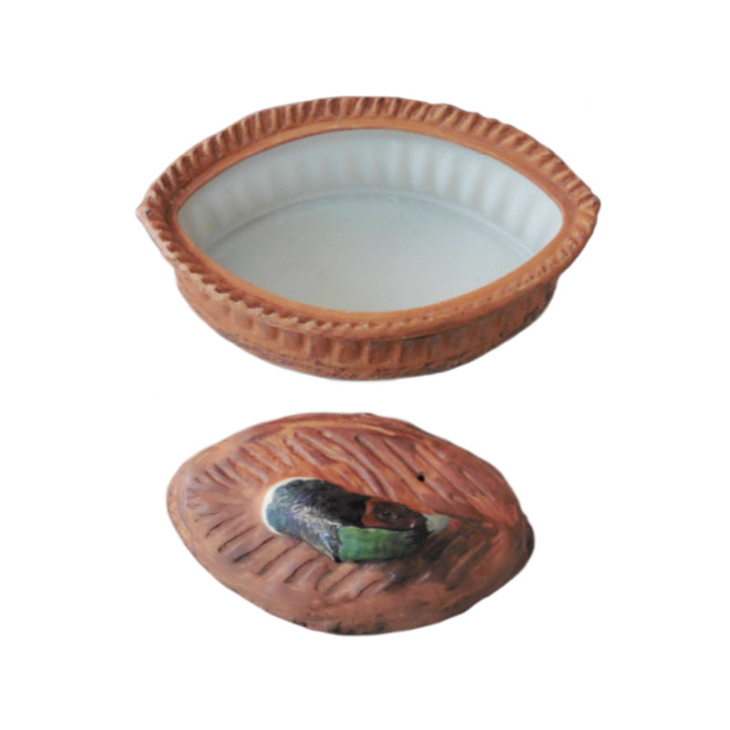 Antique French Pillivuyt Trompe L&#39;oeil Porcelain Pheasant in a Crust Pate Terrine II