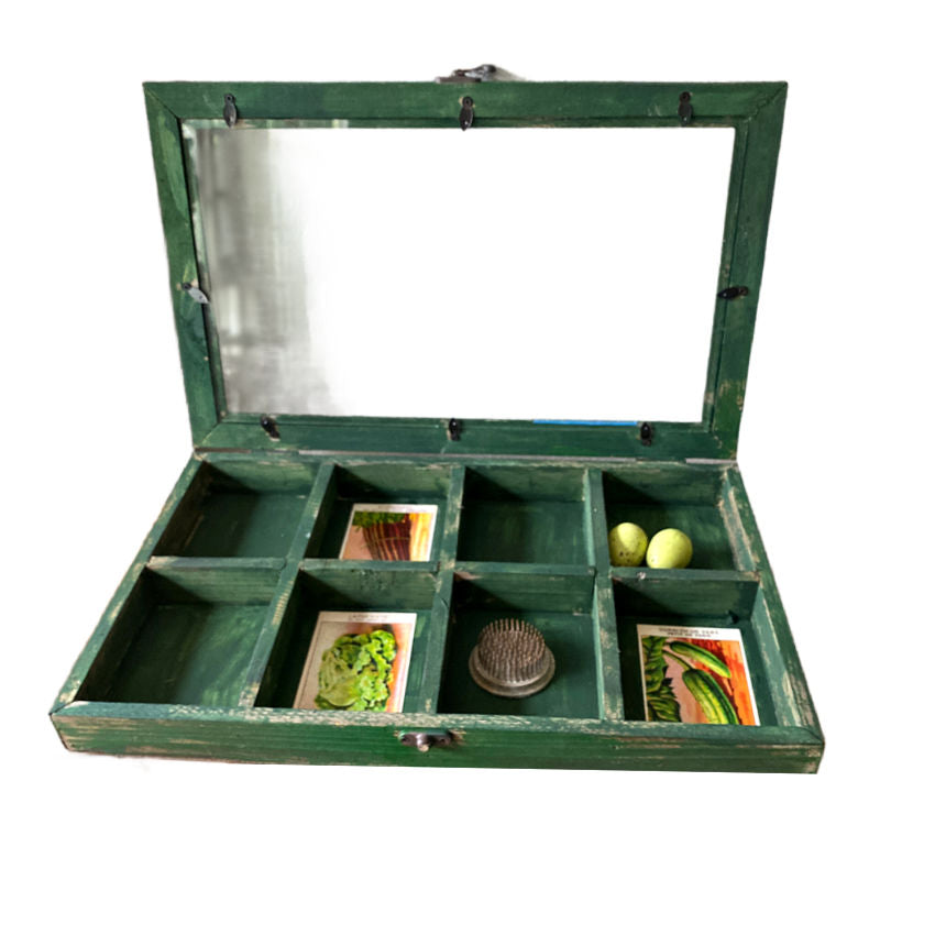 Vintage French Country Painted Seed Box