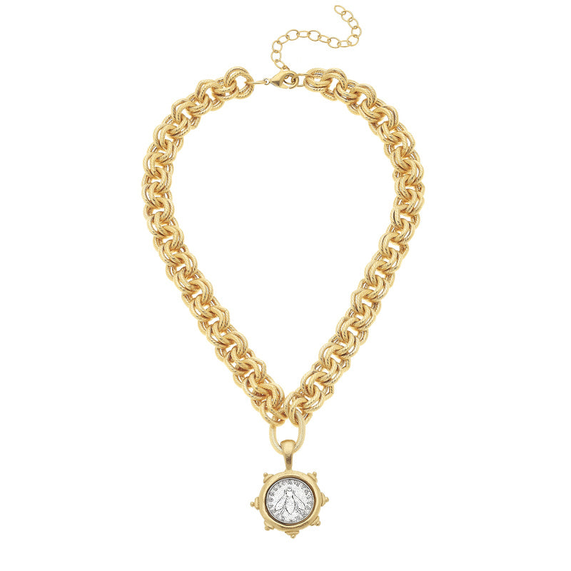 Florence Bee Coin Necklace