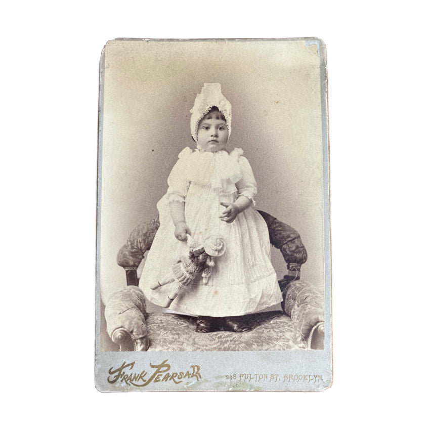 Antique Photograph by G Frank Pearsall of a Little Girl and Her Doll