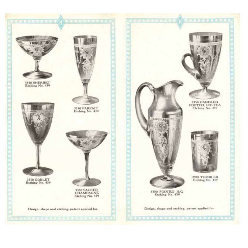Exceptional Antique Etched Glass Champagne Coupes Set of 5