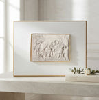Grand Tour Relief Collection Arcadian Equestrian Cherubs Scene on Canvas