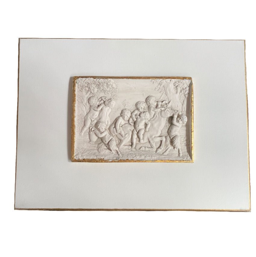 Grand Tour Arcadian equestrian cherubs canvas wall art pastoral classical scene interior styling
