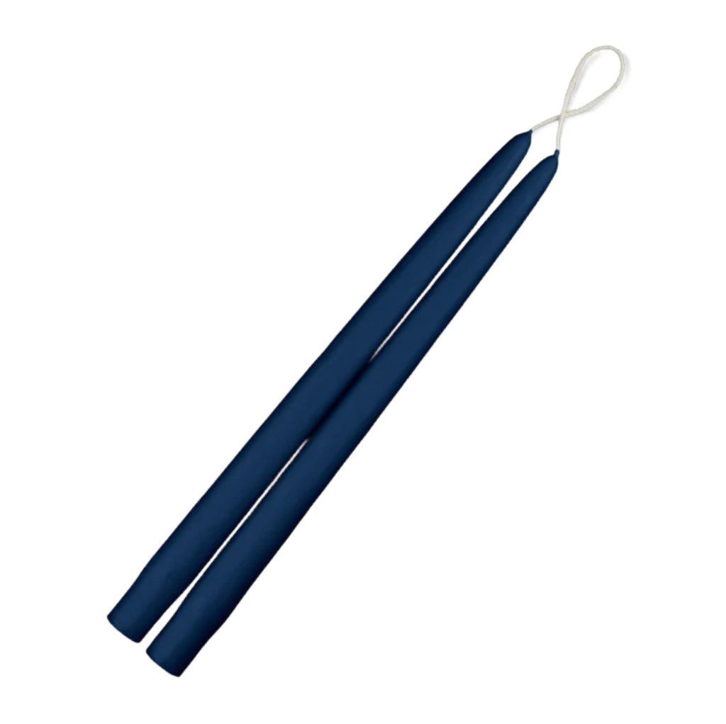 Heirloom Navy taper candles 
