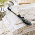 Hand woven French lavender Fuseau de Lavande wand black brocade 