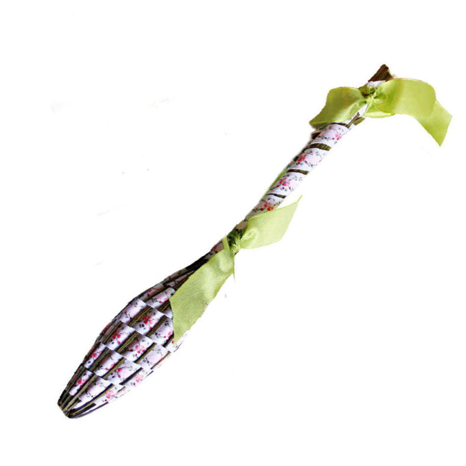 French lavender wand with pink vintage brocade ribbon