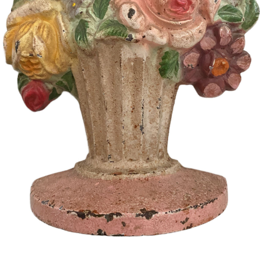 Hubley Floral Pink Rose Doorstop