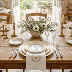 Italian Bee Linen Tri-Fold Napkins Set of 4