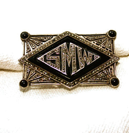 Sterling silver marcasite Brooch