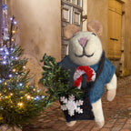 Jules Holiday Felted Mouse Ornament