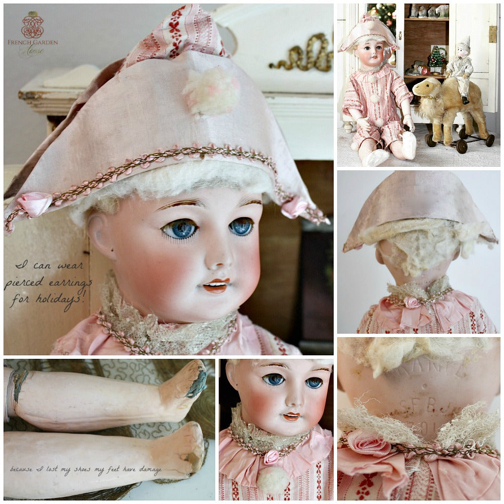Discover a rare French bisque SFBJ Jumeau doll, marked and exquisitely detailed, perfect for collectors seeking timeless elegance and historic charm.