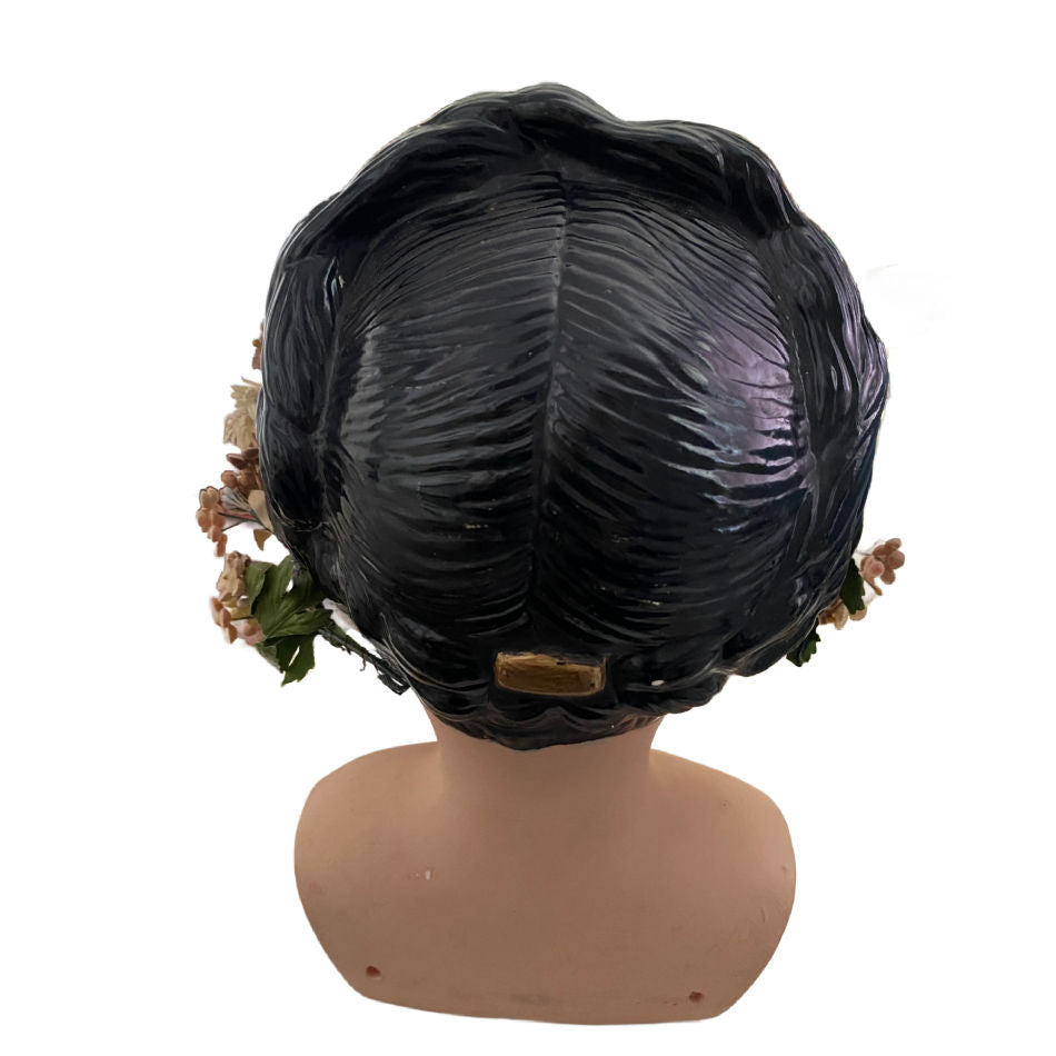 Large Pottery Doll Head Millinery Shop Display