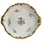 Antique Limoges serving platter by Tressemann & Vogt for Burley & Co Chicago, hand-painted florals with ornate scalloped gilt rim. Elegant and increasingly rare to find.