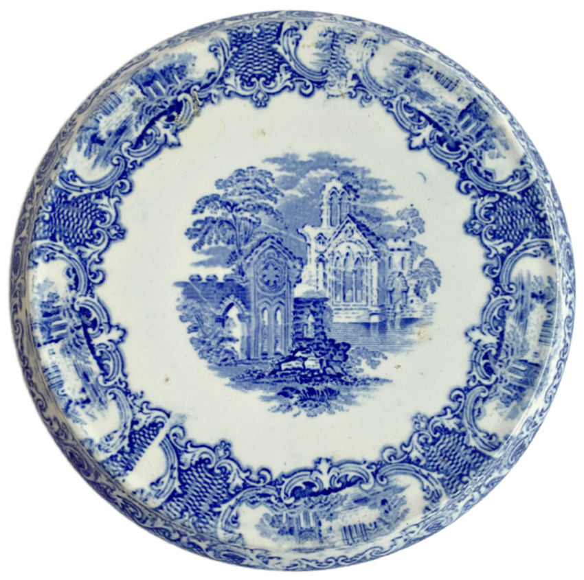 Late 19th Century Blue and White Transferware Tea Trivet