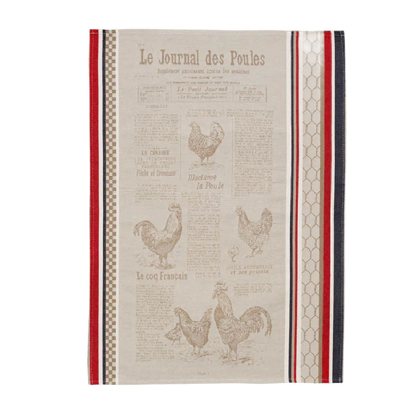 Le Journal des Poules French Country Kitchen Towel