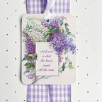 Lilac Friendship luxury gift tags with ribbon ties