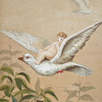 Louise Clarkson Whitelock Fly Away Fairies Chromolithograph 1882 Victorian Print