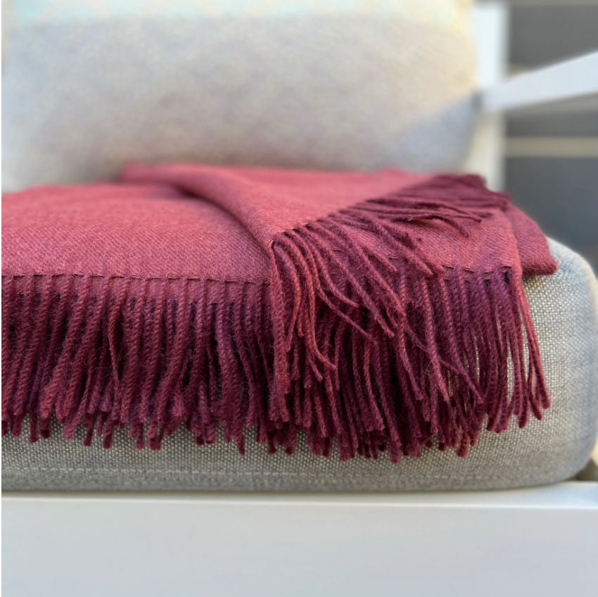 Luxury Quality Alpaca Throw Merlot