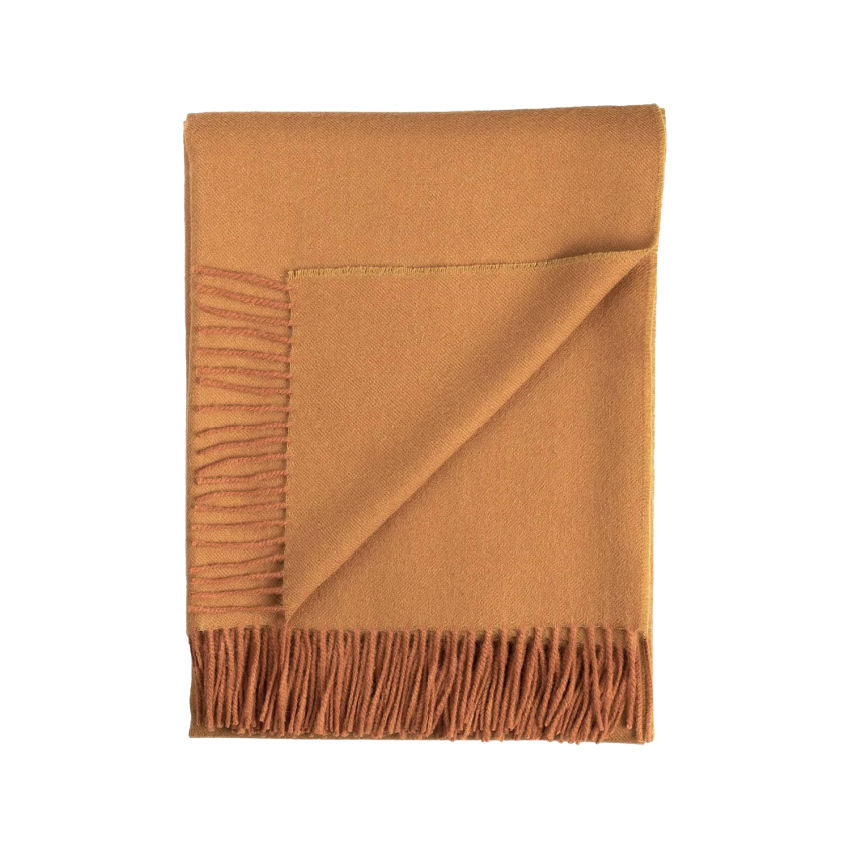 Luxury throw for autumn designer amber alpaca soft