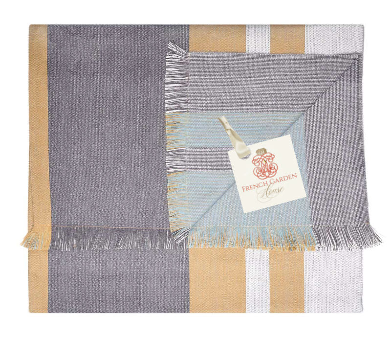 Luxury alpaca throw blanket in Provence meadow colors