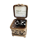 Signed Peint Main Limoges blue and gold casket box opened