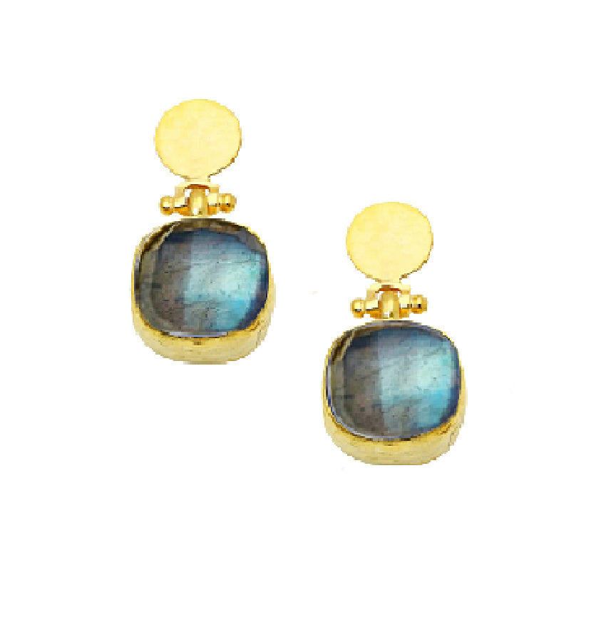 Mirielle Cushion Labradorite Earrings