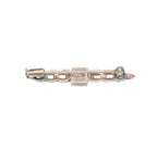 Nostalgic Sterling Silver Bar Pin with Black Onyx Stone and Marcasites