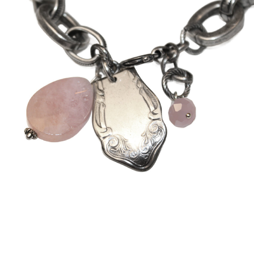 Sterling luggage tag bracelet
