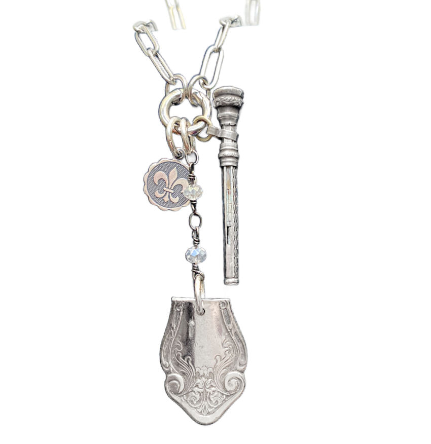 Objet Trouvé Chatelaine Pencil Charm Necklace in Sterling